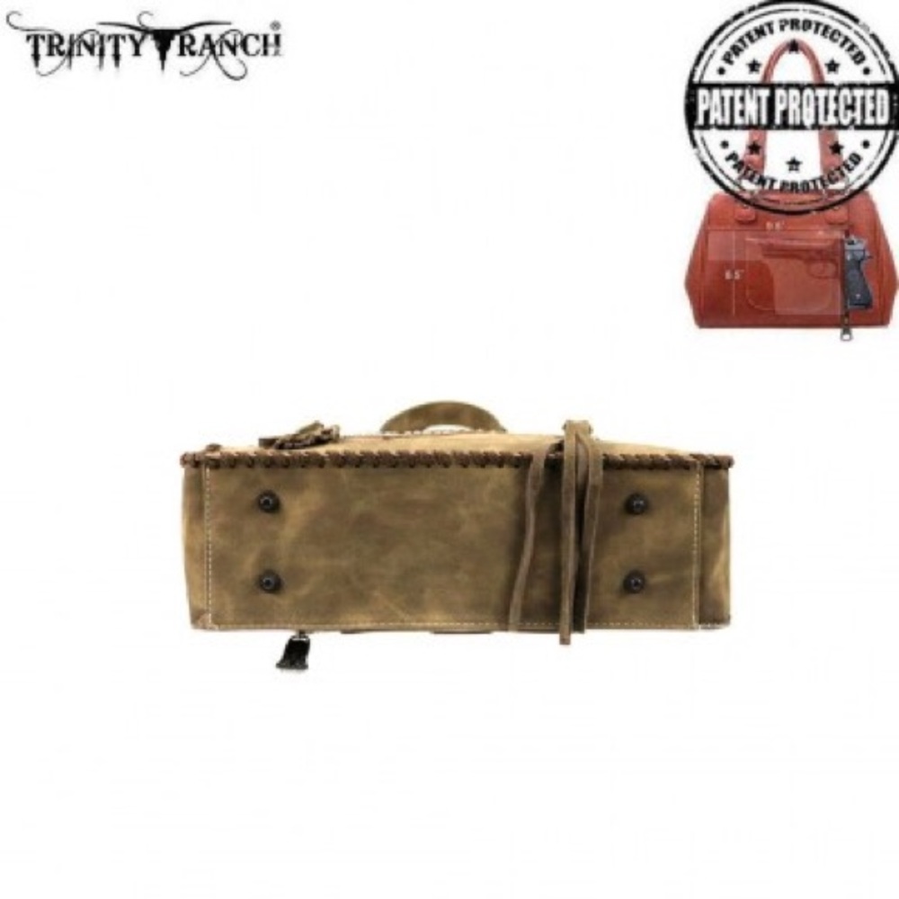 Trinity Ranch Tooled Leather Collection Carry Tote - Picture 5 of 6